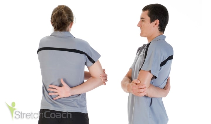 Shoulder and rotator stretch for cricket
