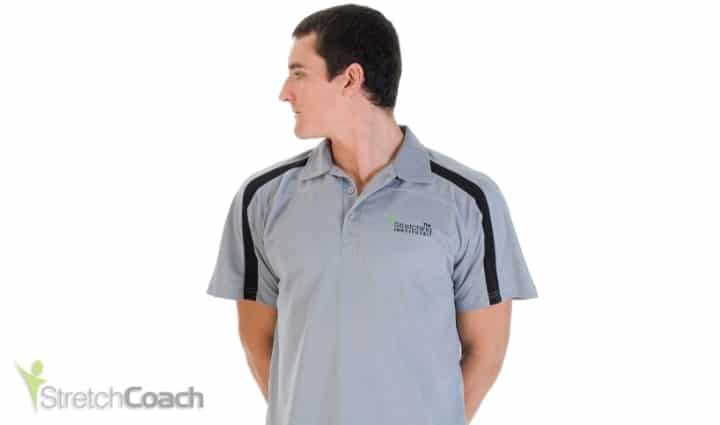 Desk stretch for neck rotation