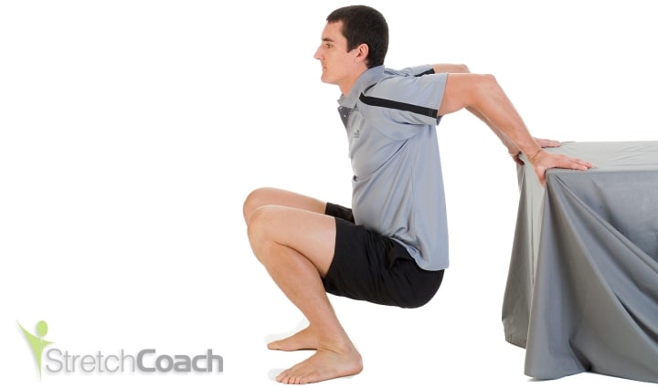 Shoulder and chest stretch for squash
